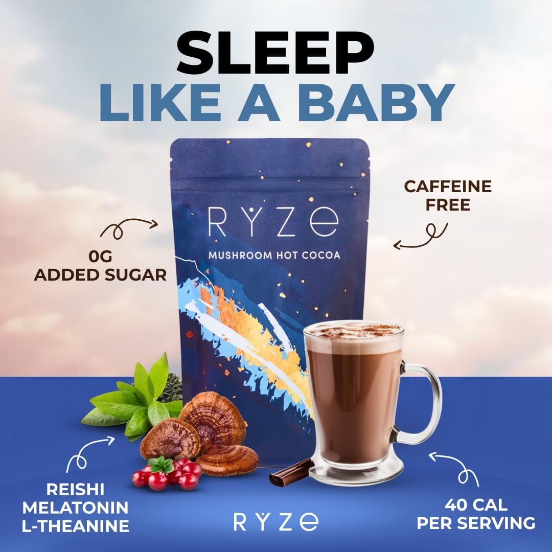 Ryze Mushroom Hot Cocoa (Pack of 3)