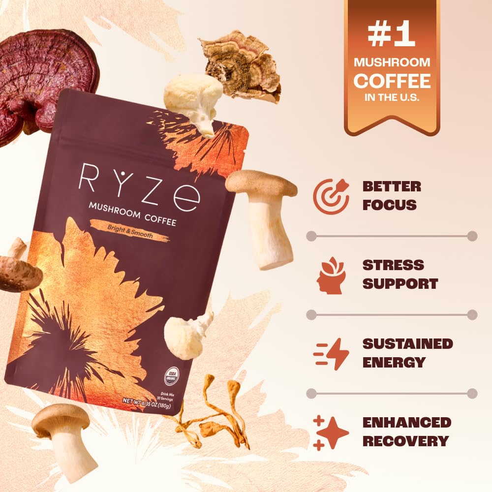 RYZE Mushroom Coffee (Pack of 2)