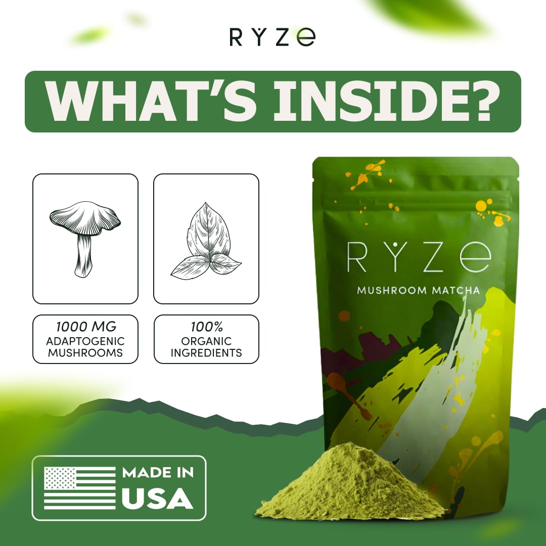 Ryze Mushroom Matcha (Pack of 2)