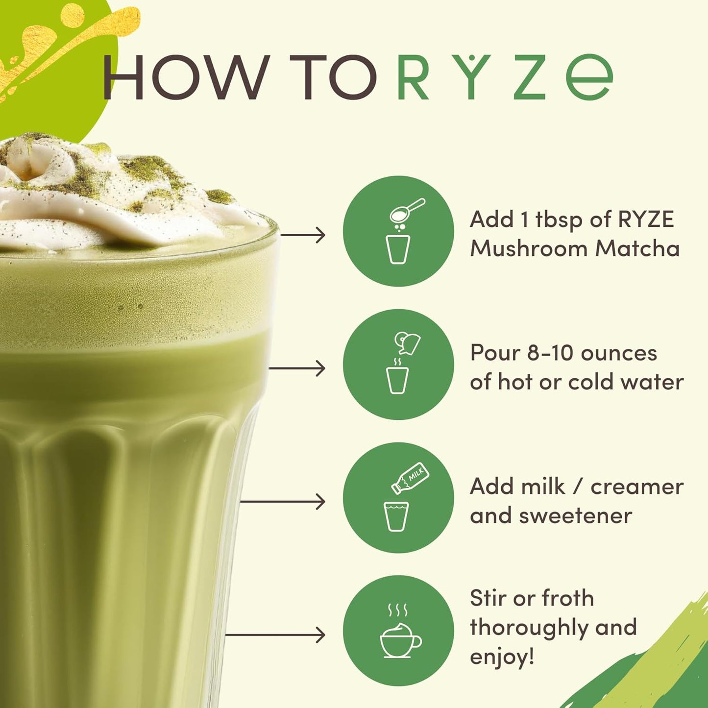 Ryze Mushroom Matcha (Pack of 2)