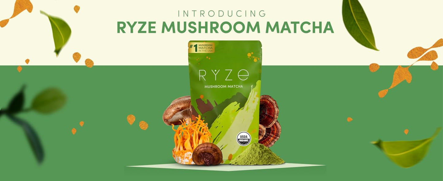 Ryze Mushroom Matcha (Pack of 2)